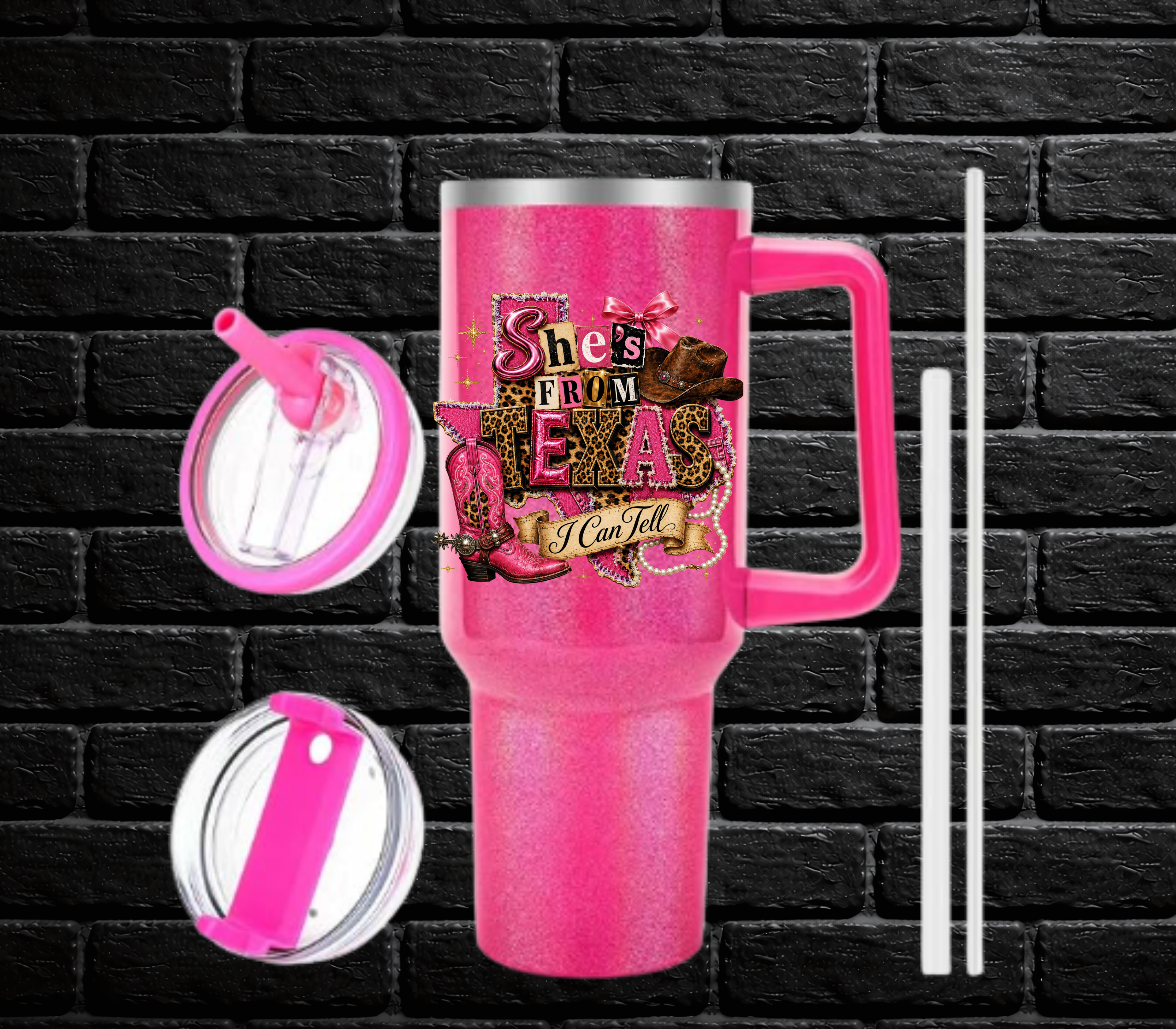 Tumbler "She's from Texas I can tell"